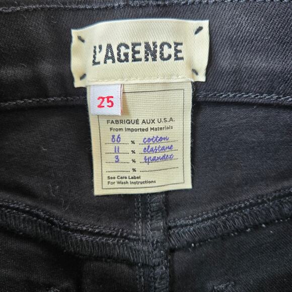 L'Agence Alyssa Coated High Rise Bermuda Faux Leather Shorts Size 25 NWT - Picture 3 of 9